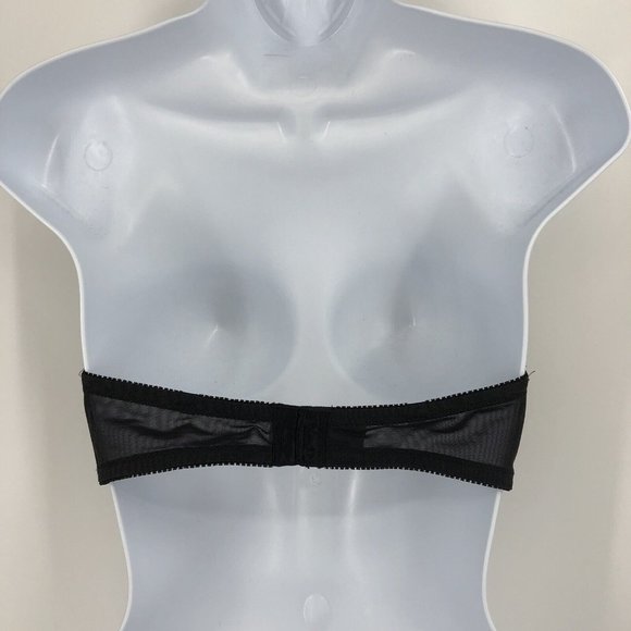 Lily Of France Gel Touch Push Up Strapless Bra Underwire Womens 36B Black - Picture 5 of 9